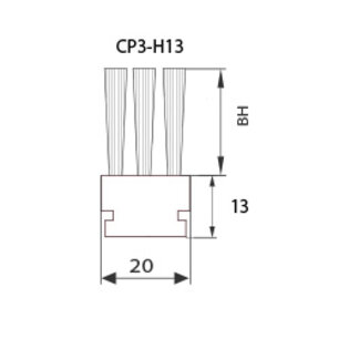 Leistenbürstenprofil CP3-H13 von Niebling 